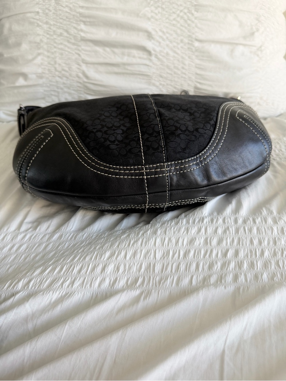 Vintage  Coach Signature Jacquard Canvas Soho Hobo Bag - Picture 8 of 10
